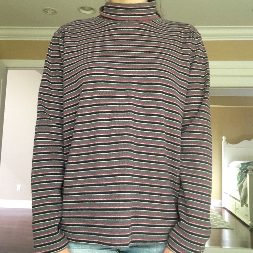 Striped turtleneck